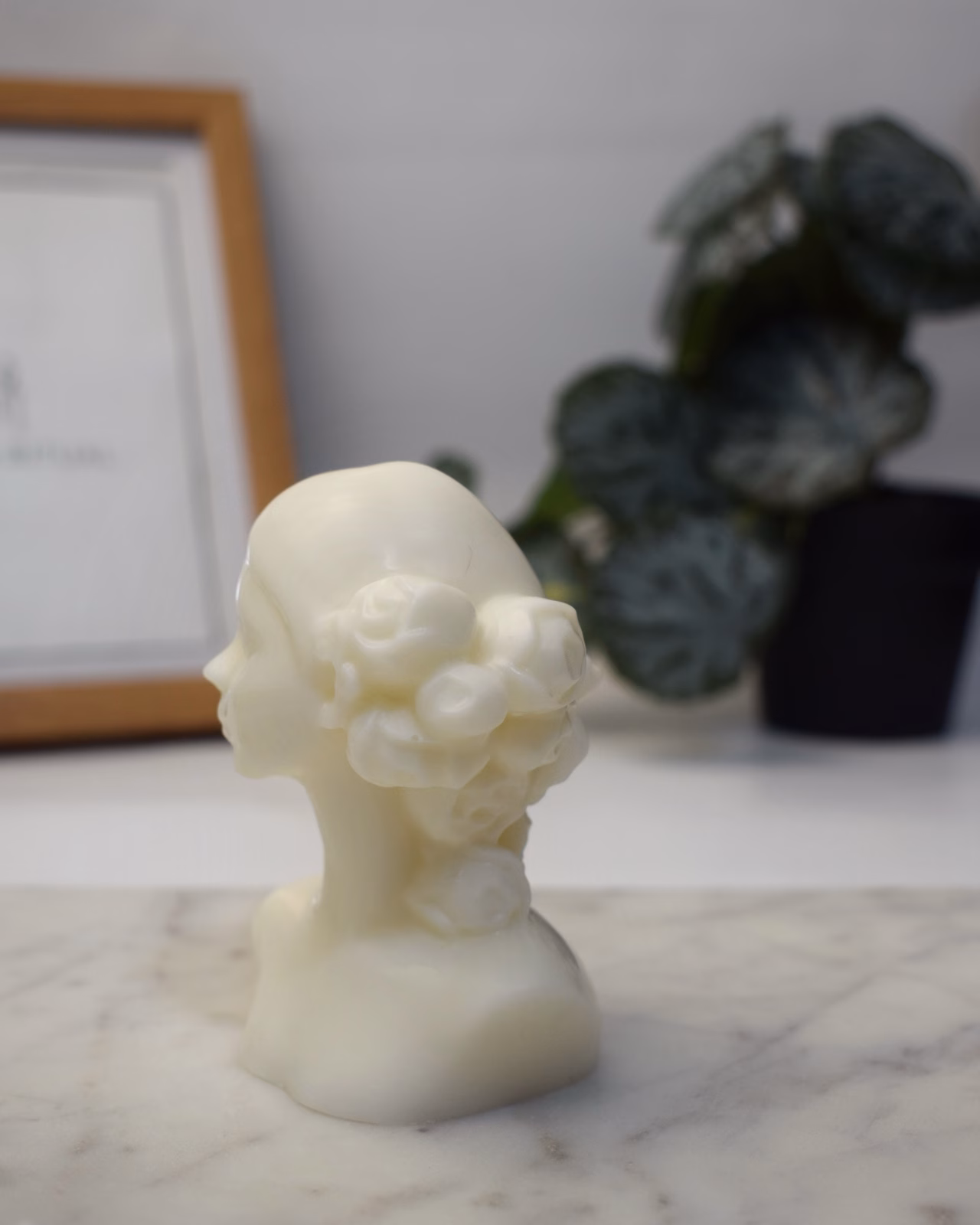 Lumânare Bust Feminin Rose Braid – Coafură Trandafiri - imagine 2